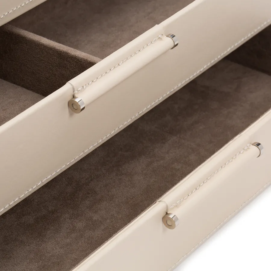 WOLF Sophia Jewelry Box with Drawers in Ivory