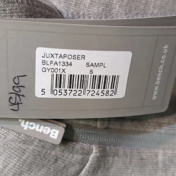 Women's Bench Juxtaposer gray full zip jacket size small