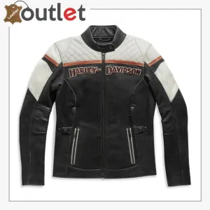 Womens H D Triple Vent Miss Enthusiast II Leather Jacket