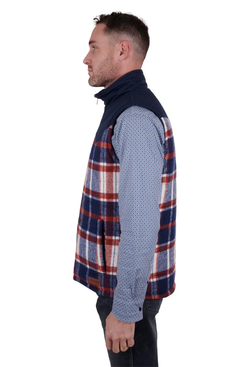 WRANGLER MENS HUGHES REVERSIBLE VEST NAVY