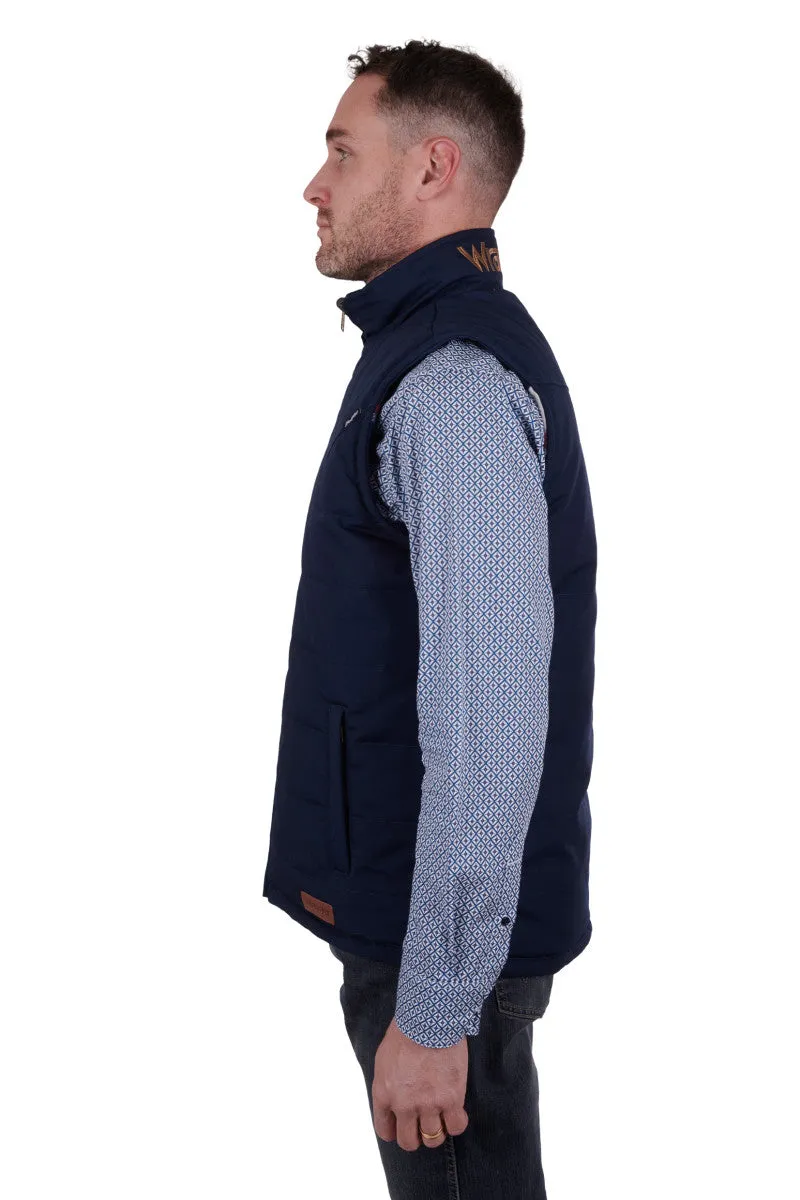 WRANGLER MENS HUGHES REVERSIBLE VEST NAVY