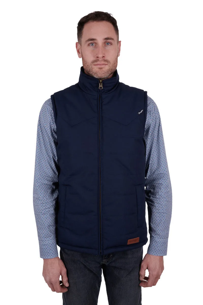 WRANGLER MENS HUGHES REVERSIBLE VEST NAVY