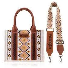 Wrangler Southwestern Print Small Canvas Tote Crossbody