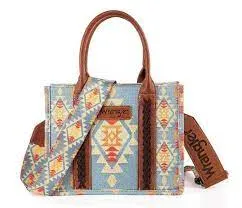 Wrangler Southwestern Print Small Canvas Tote Crossbody