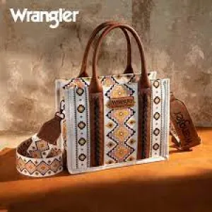 Wrangler Southwestern Print Small Canvas Tote Crossbody