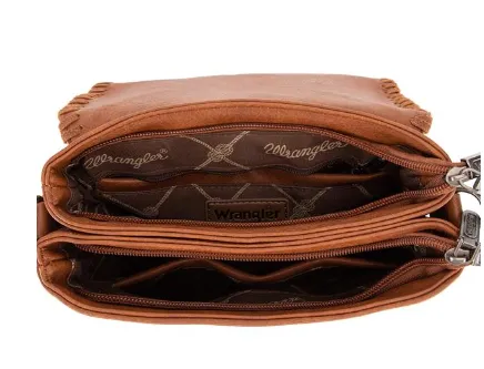 Wrangler Whipstitch Leopard Print Crossbody #1641