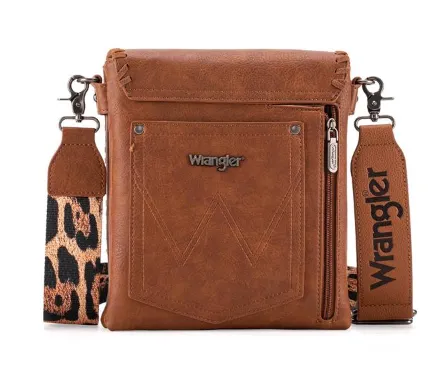 Wrangler Whipstitch Leopard Print Crossbody #1641