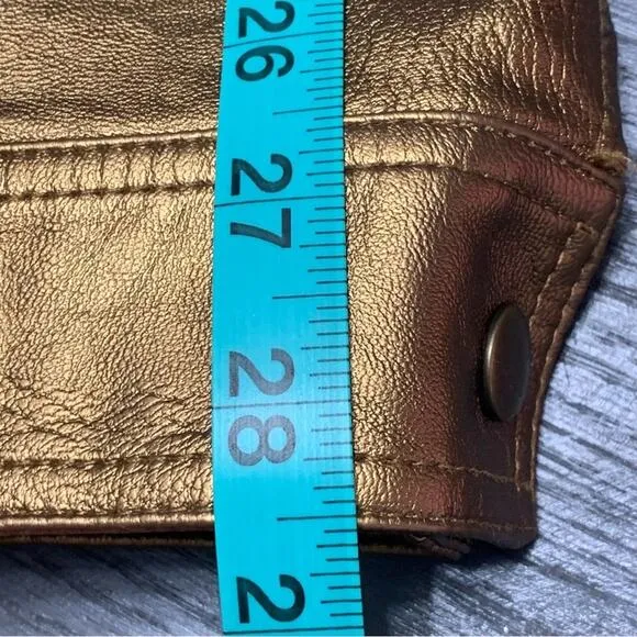 XL Motosport Metallic Gold Copper Jacket. Zipper Snap Neck closure. NWOT…