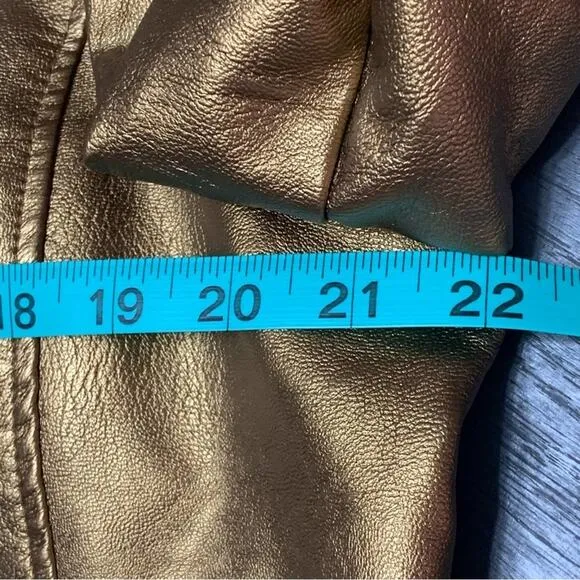 XL Motosport Metallic Gold Copper Jacket. Zipper Snap Neck closure. NWOT…