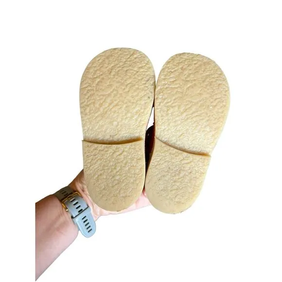 Young Soles Red Leather Penny T Bar