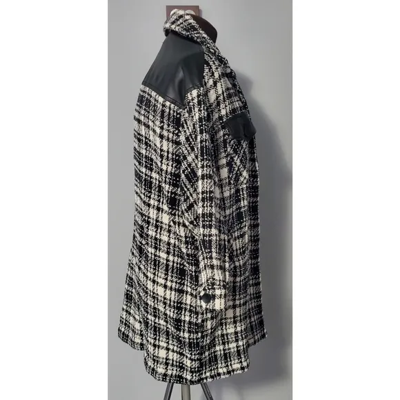ZARA LONG COMBINATION OVERSHIRT JACKET