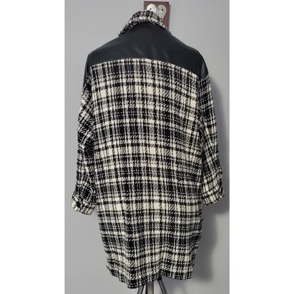 ZARA LONG COMBINATION OVERSHIRT JACKET