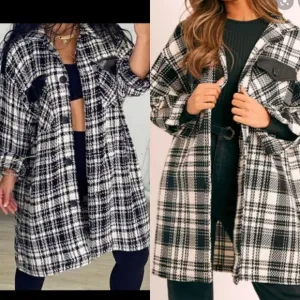 ZARA LONG COMBINATION OVERSHIRT JACKET