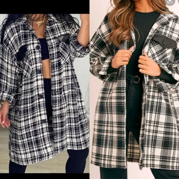 ZARA LONG COMBINATION OVERSHIRT JACKET