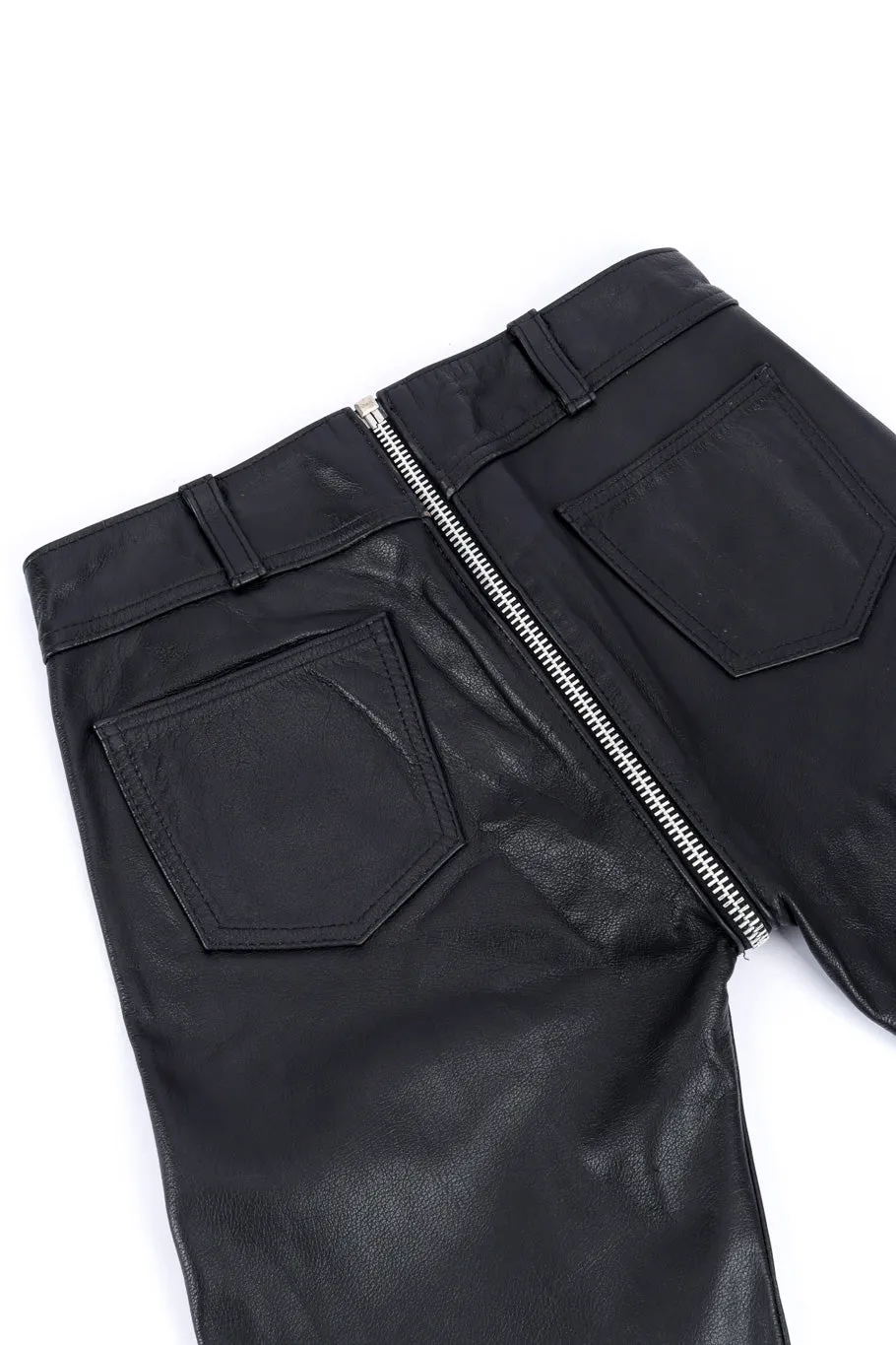Zipper Rise Leather Pant