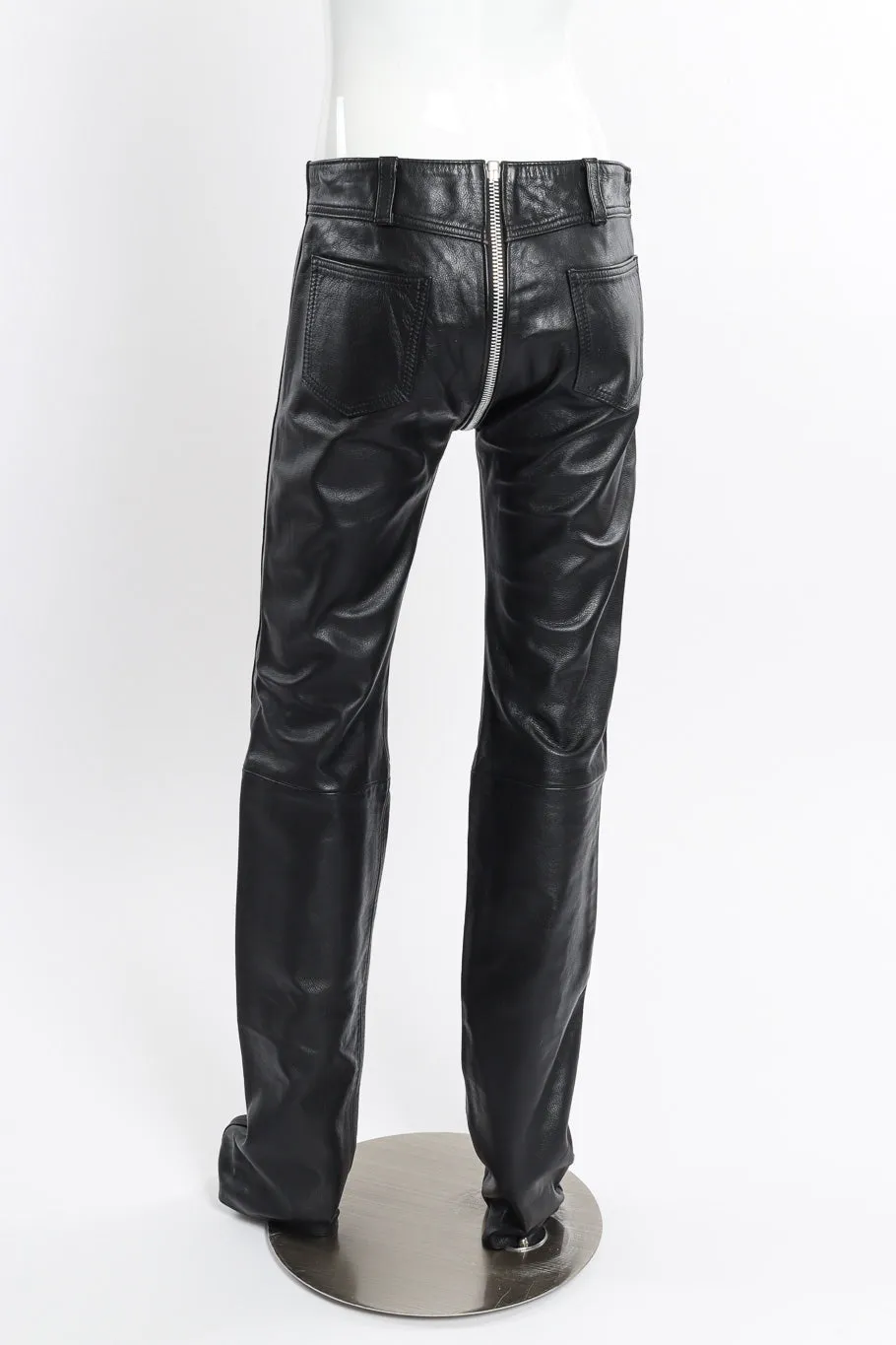 Zipper Rise Leather Pant