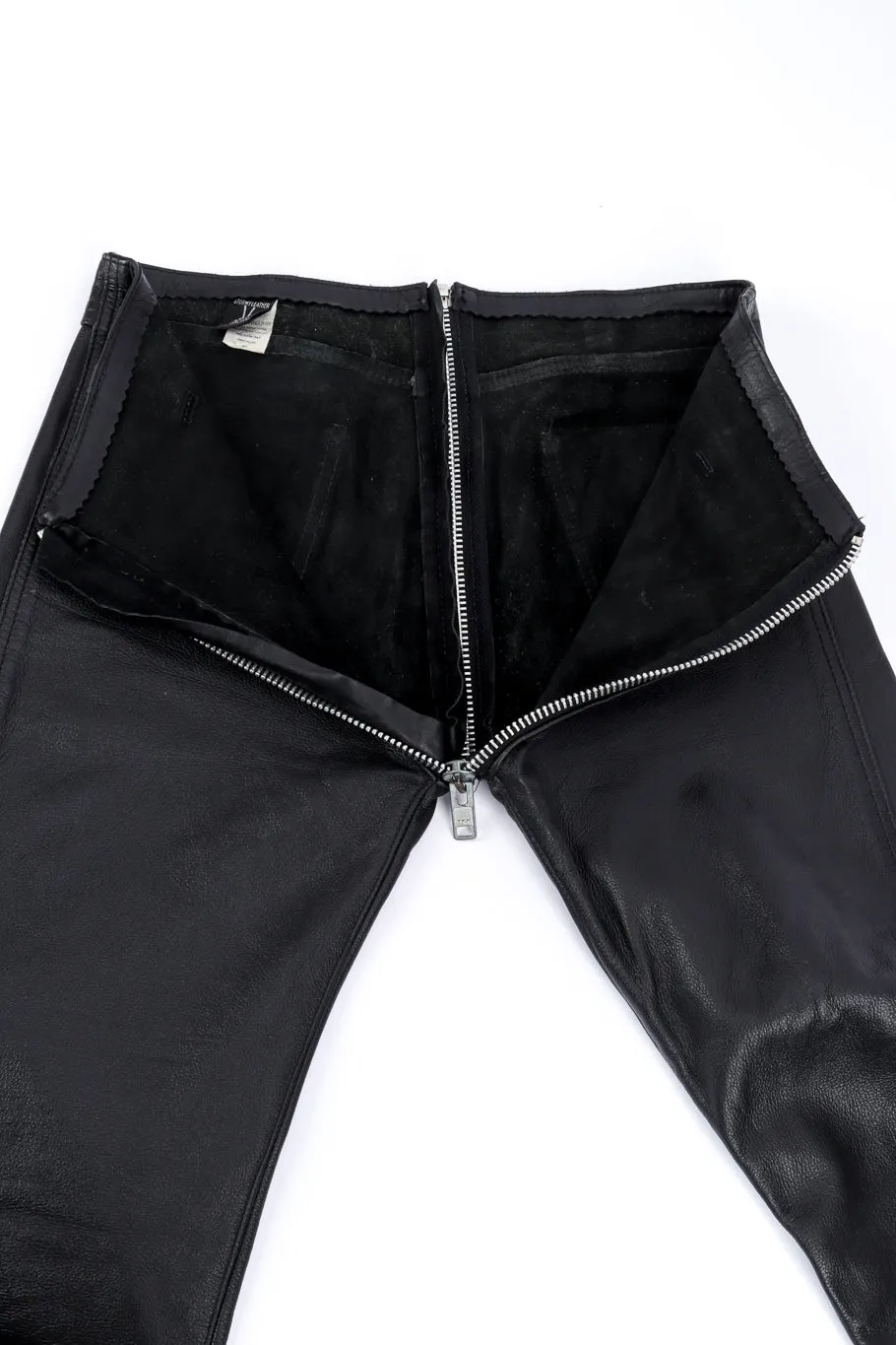Zipper Rise Leather Pant