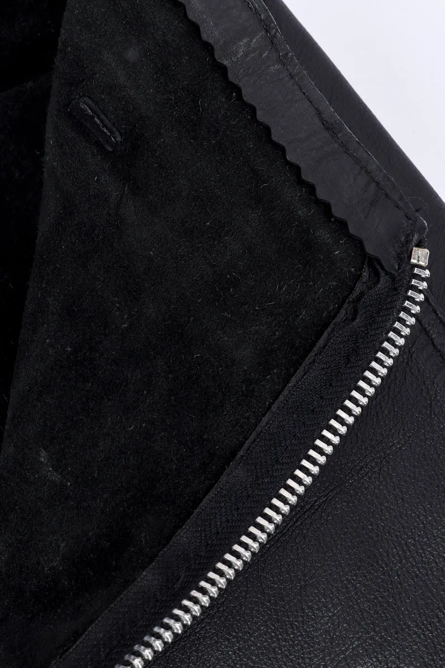 Zipper Rise Leather Pant