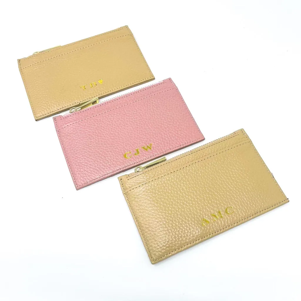 Zippered Card Holder Wallet