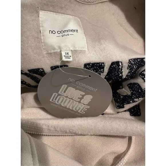 Zippered Hoodie by No Comment Plus