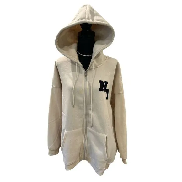 Zippered Hoodie by No Comment Plus