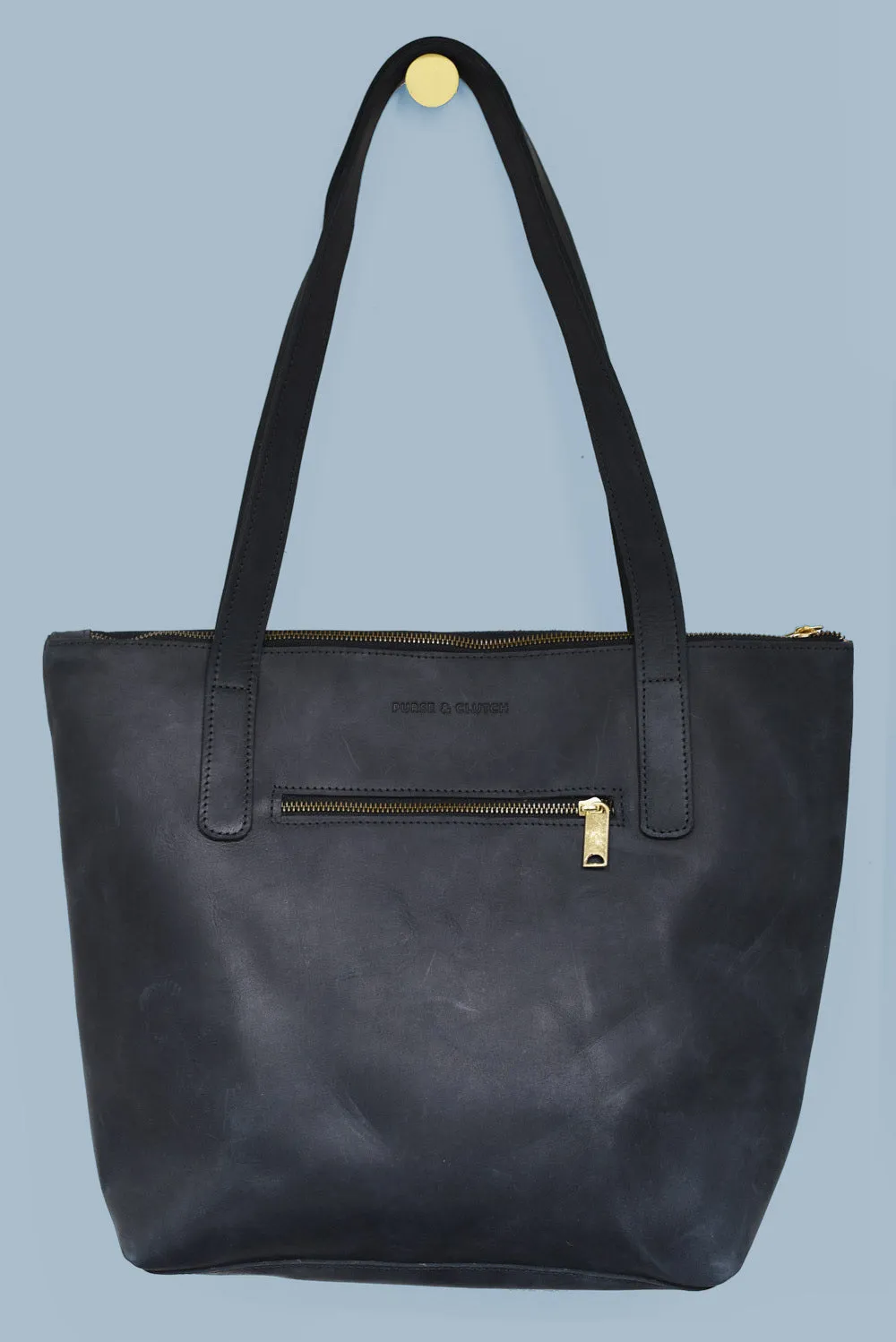 Zippered Leather Purse