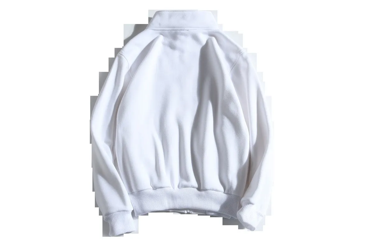 Zippered Long-Sleeved Sweater With 2 Pockets