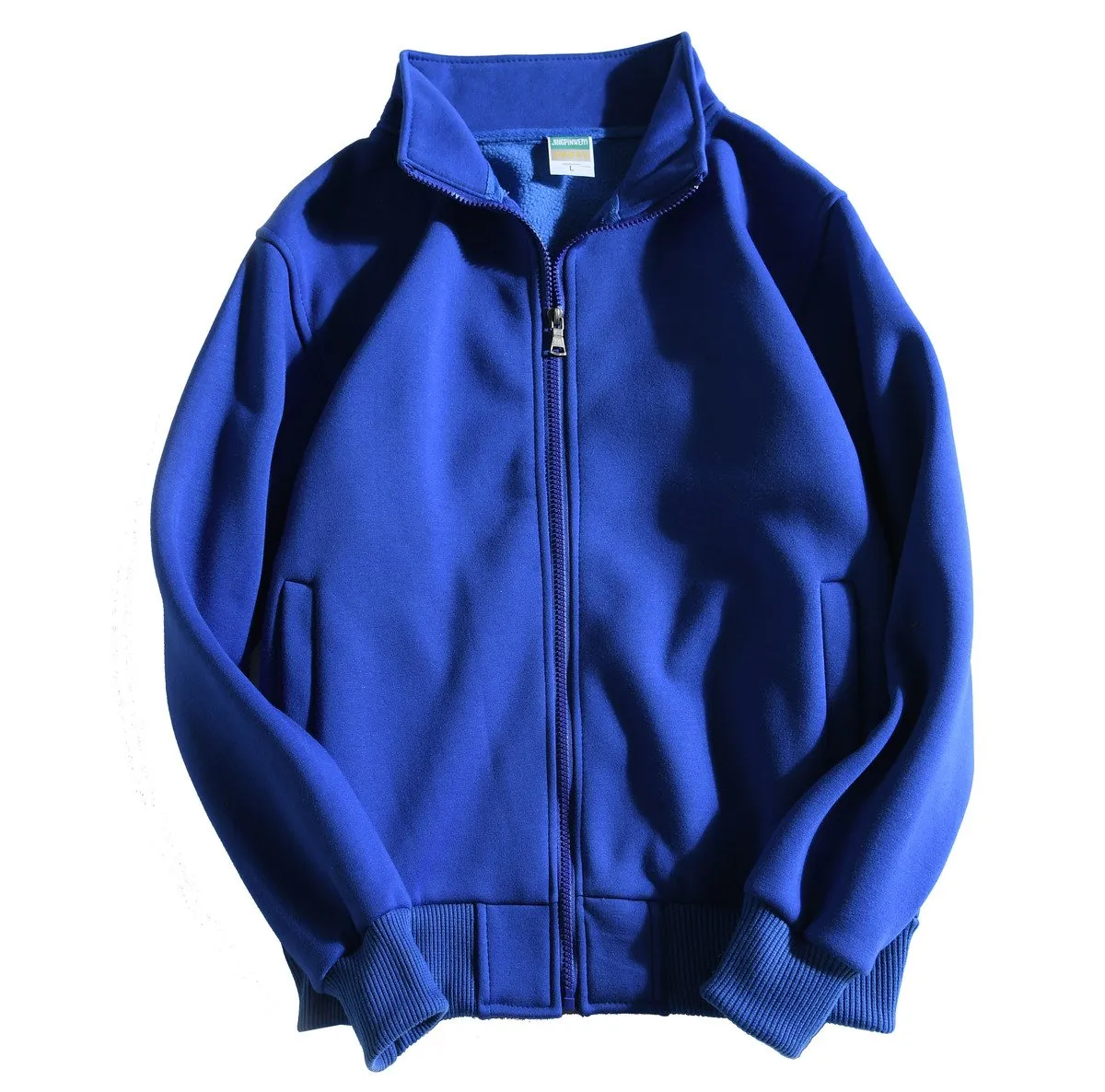 Zippered Long-Sleeved Sweater With 2 Pockets