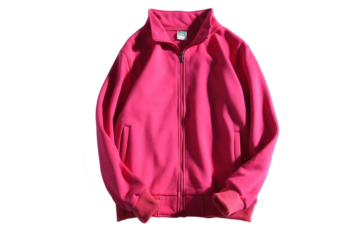 Zippered Long-Sleeved Sweater With 2 Pockets