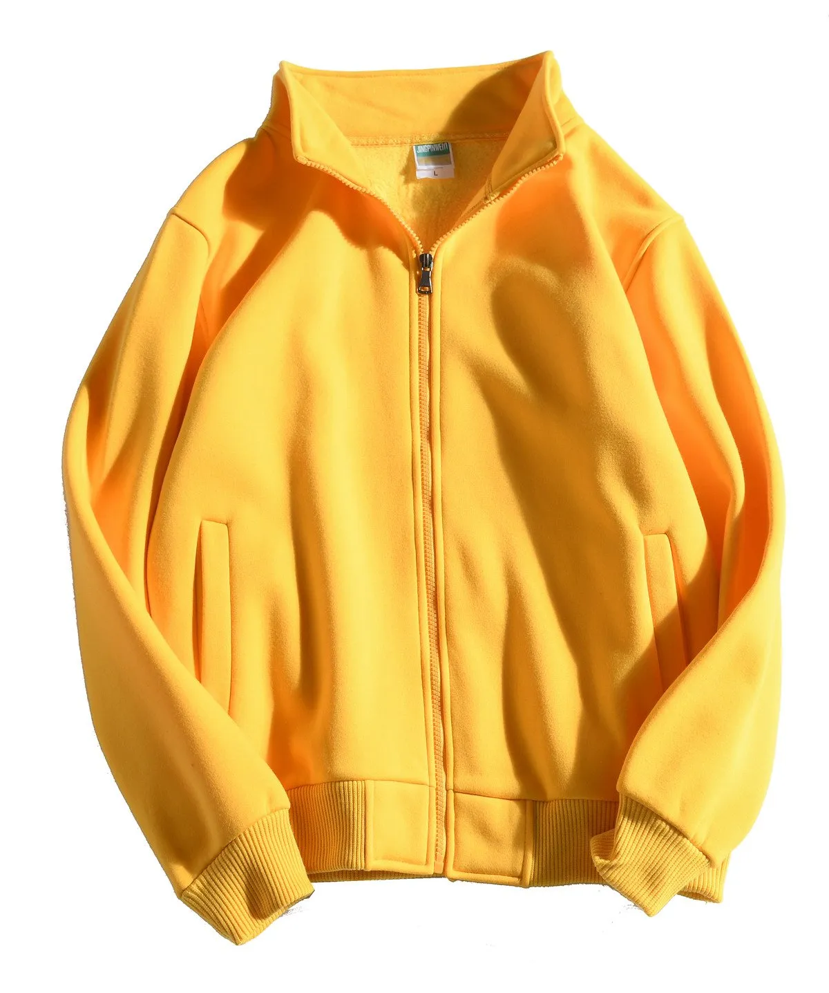 Zippered Long-Sleeved Sweater With 2 Pockets