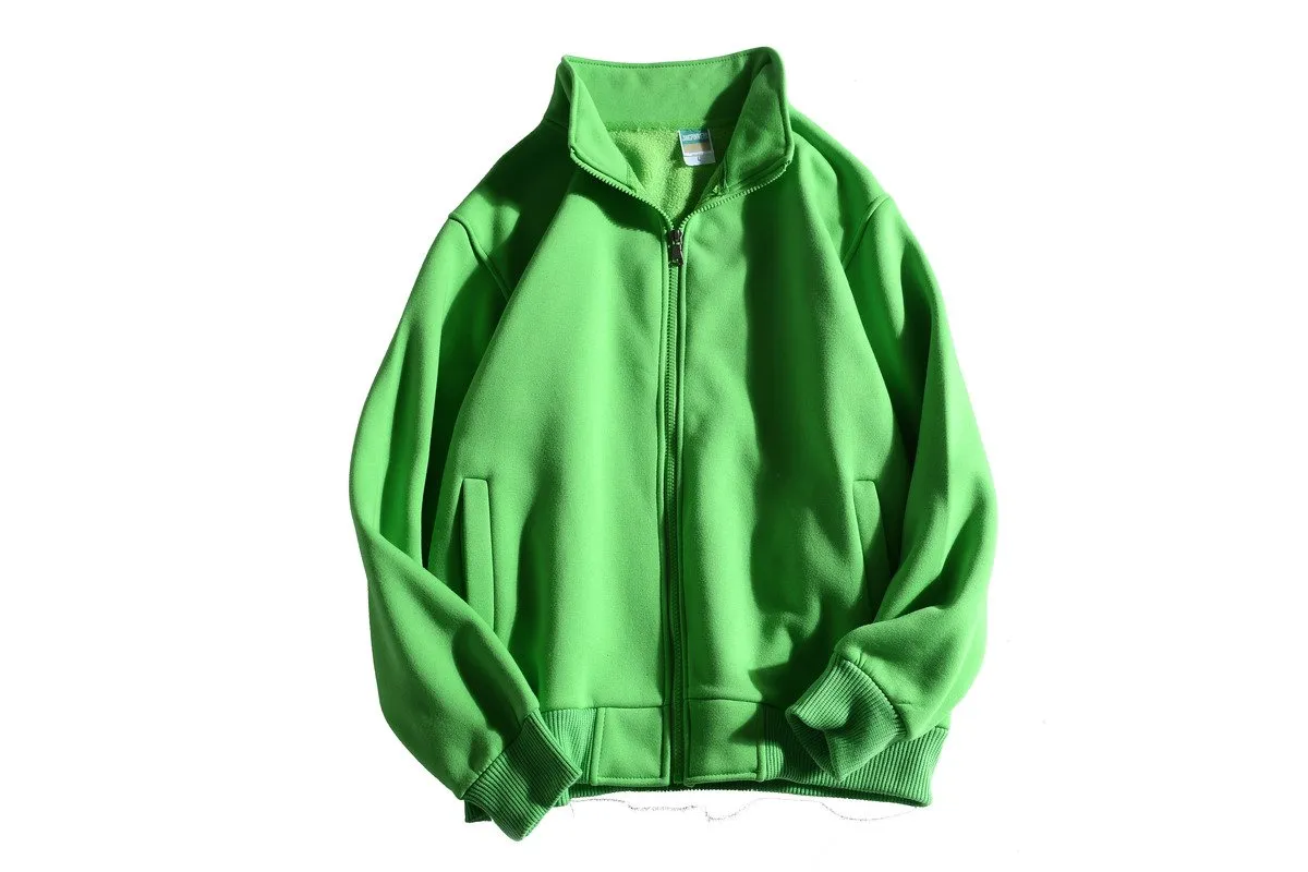 Zippered Long-Sleeved Sweater With 2 Pockets