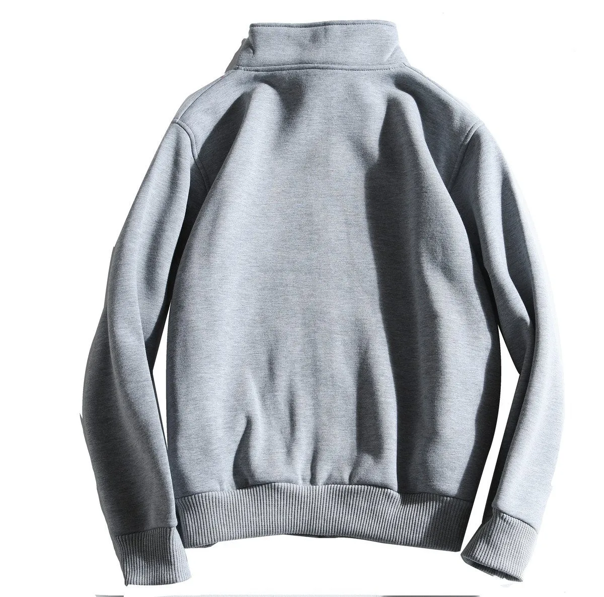 Zippered Long-Sleeved Sweater With 2 Pockets
