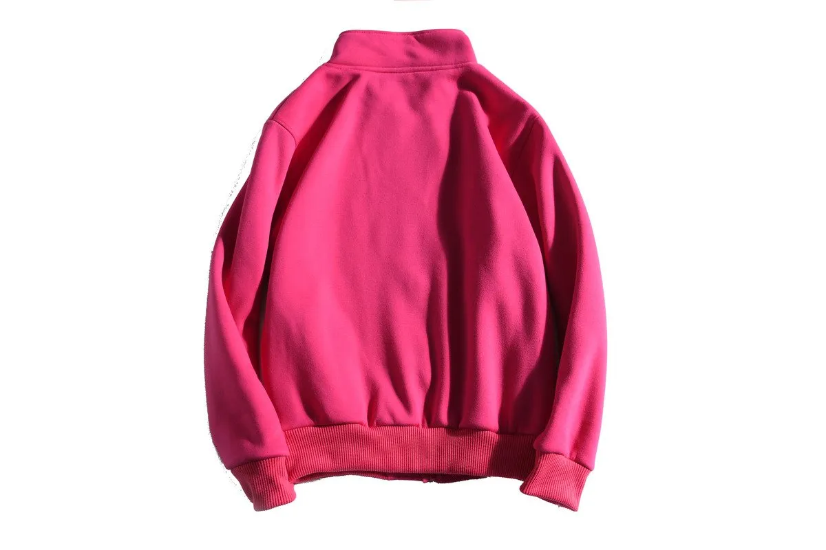 Zippered Long-Sleeved Sweater With 2 Pockets