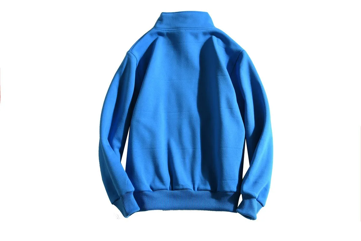 Zippered Long-Sleeved Sweater With 2 Pockets