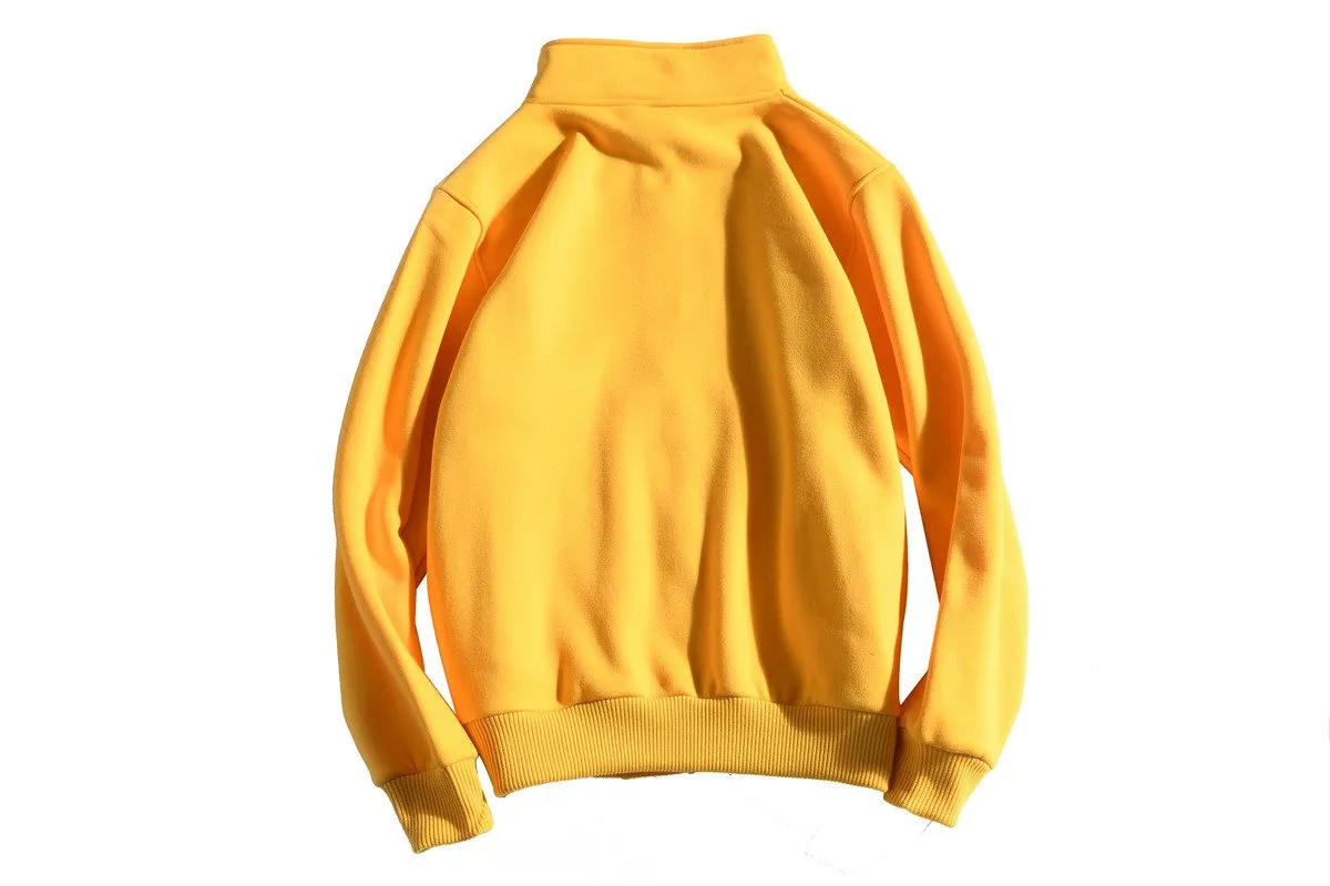 Zippered Long-Sleeved Sweater With 2 Pockets