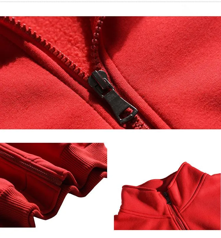 Zippered Long-Sleeved Sweater With 2 Pockets