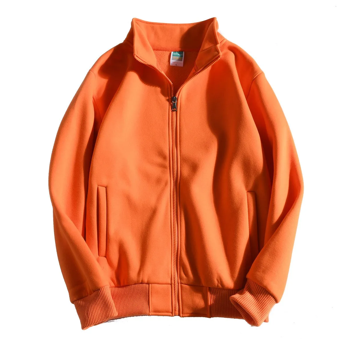 Zippered Long-Sleeved Sweater With 2 Pockets