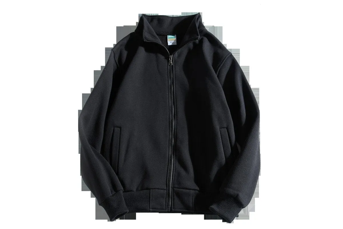 Zippered Long-Sleeved Sweater With 2 Pockets