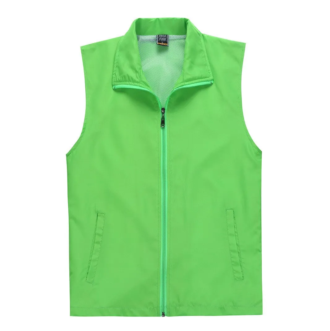 Zippered Sleeveless Jacket