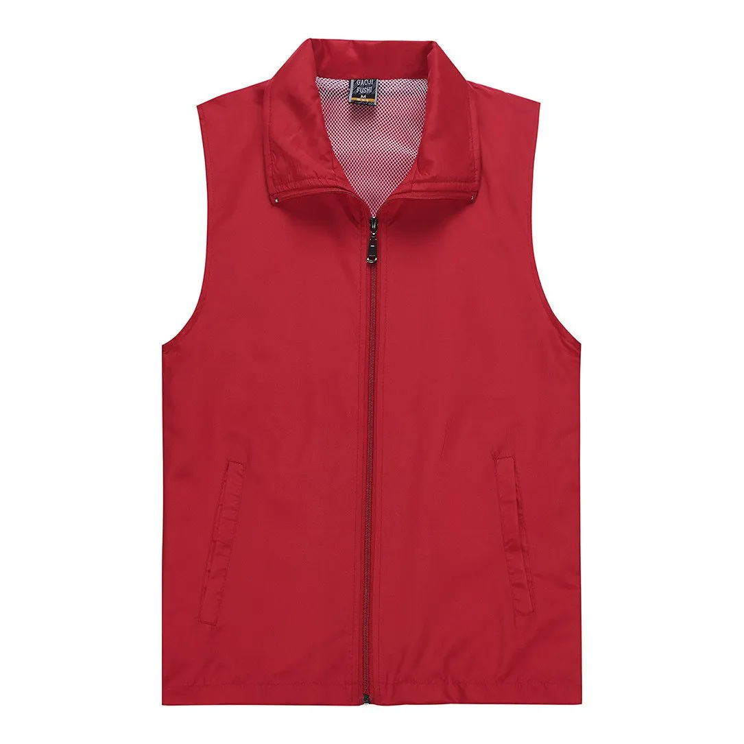 Zippered Sleeveless Jacket