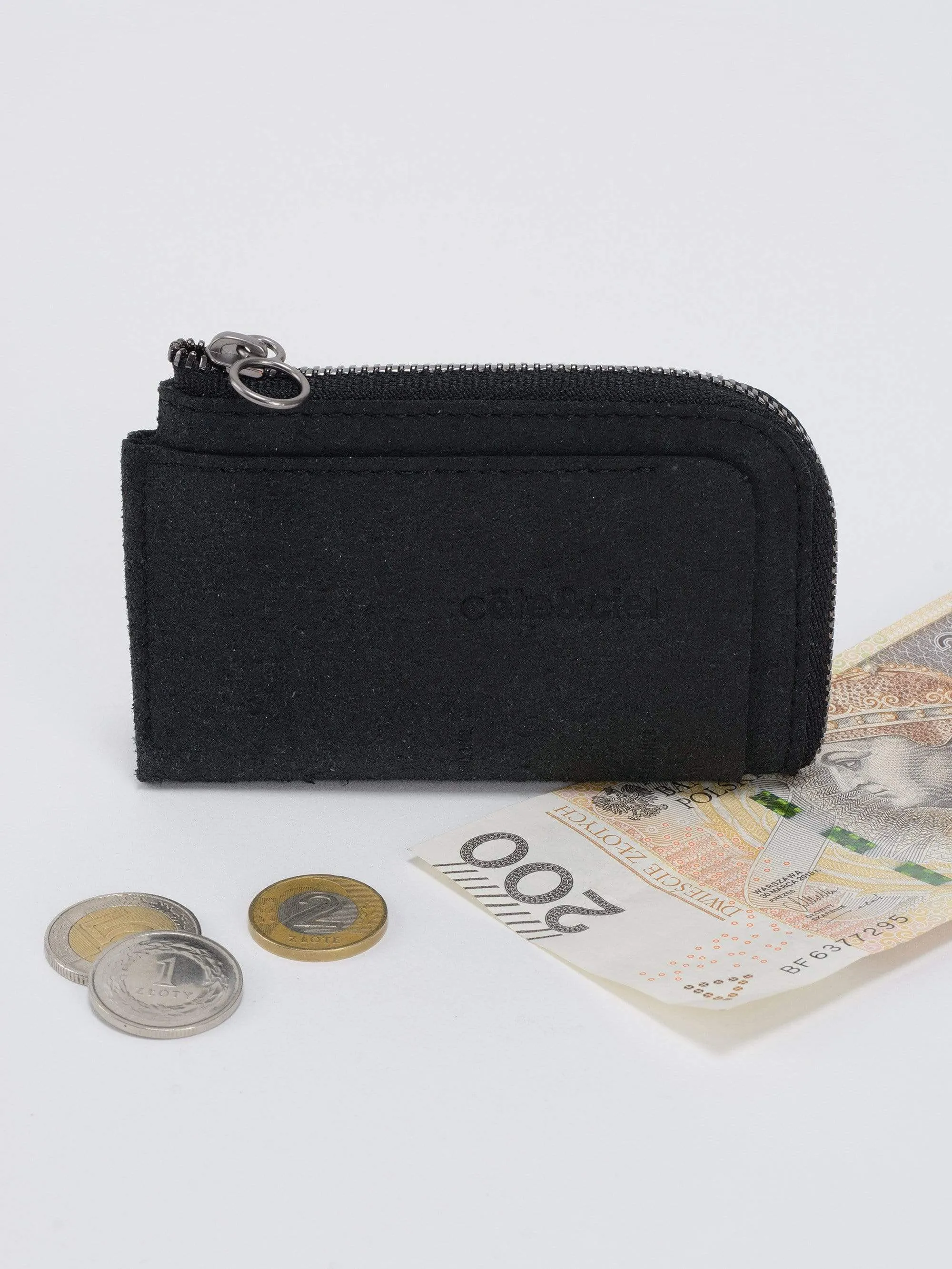 Zippered Wallet Recycled Leather