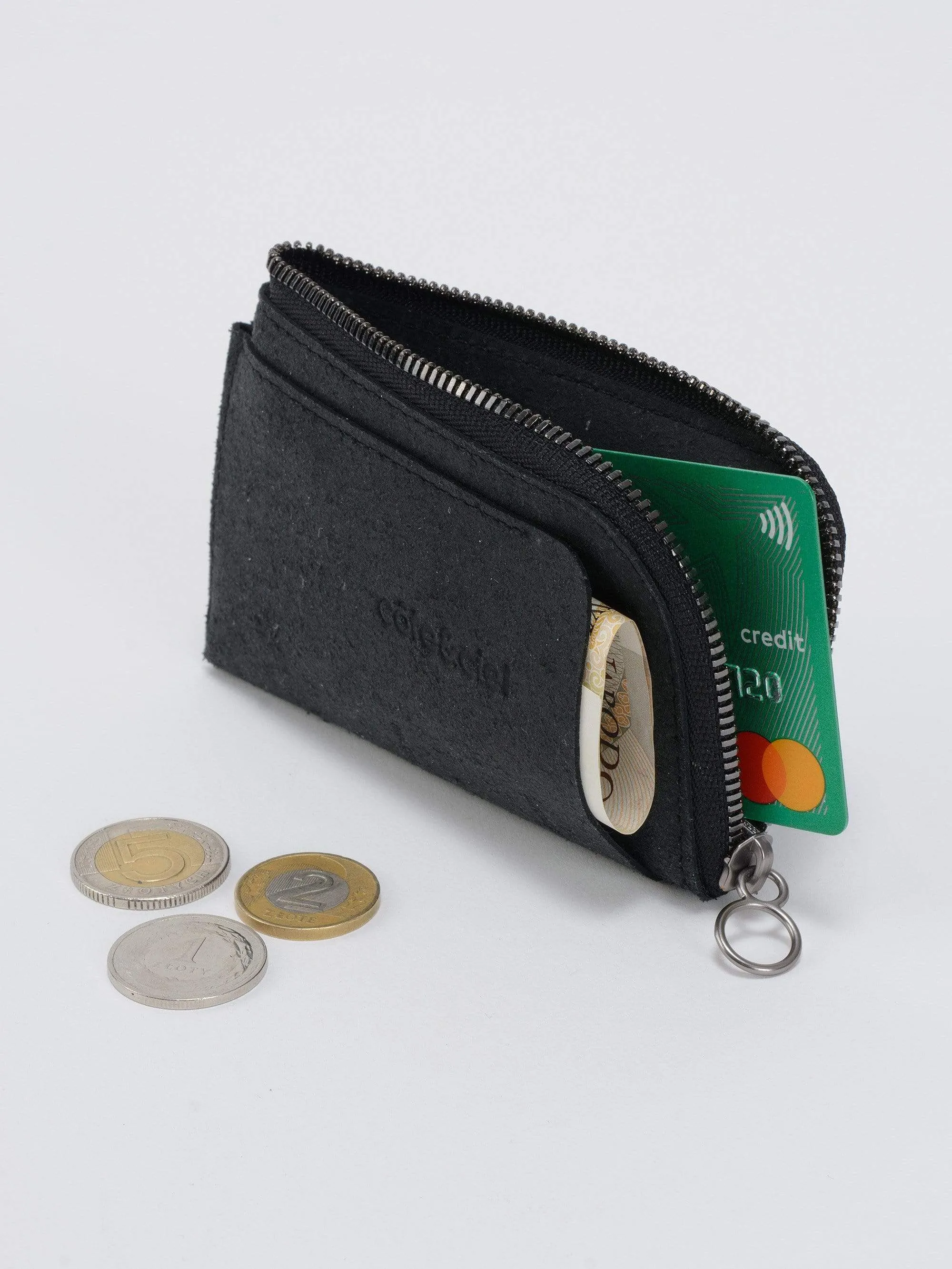 Zippered Wallet Recycled Leather