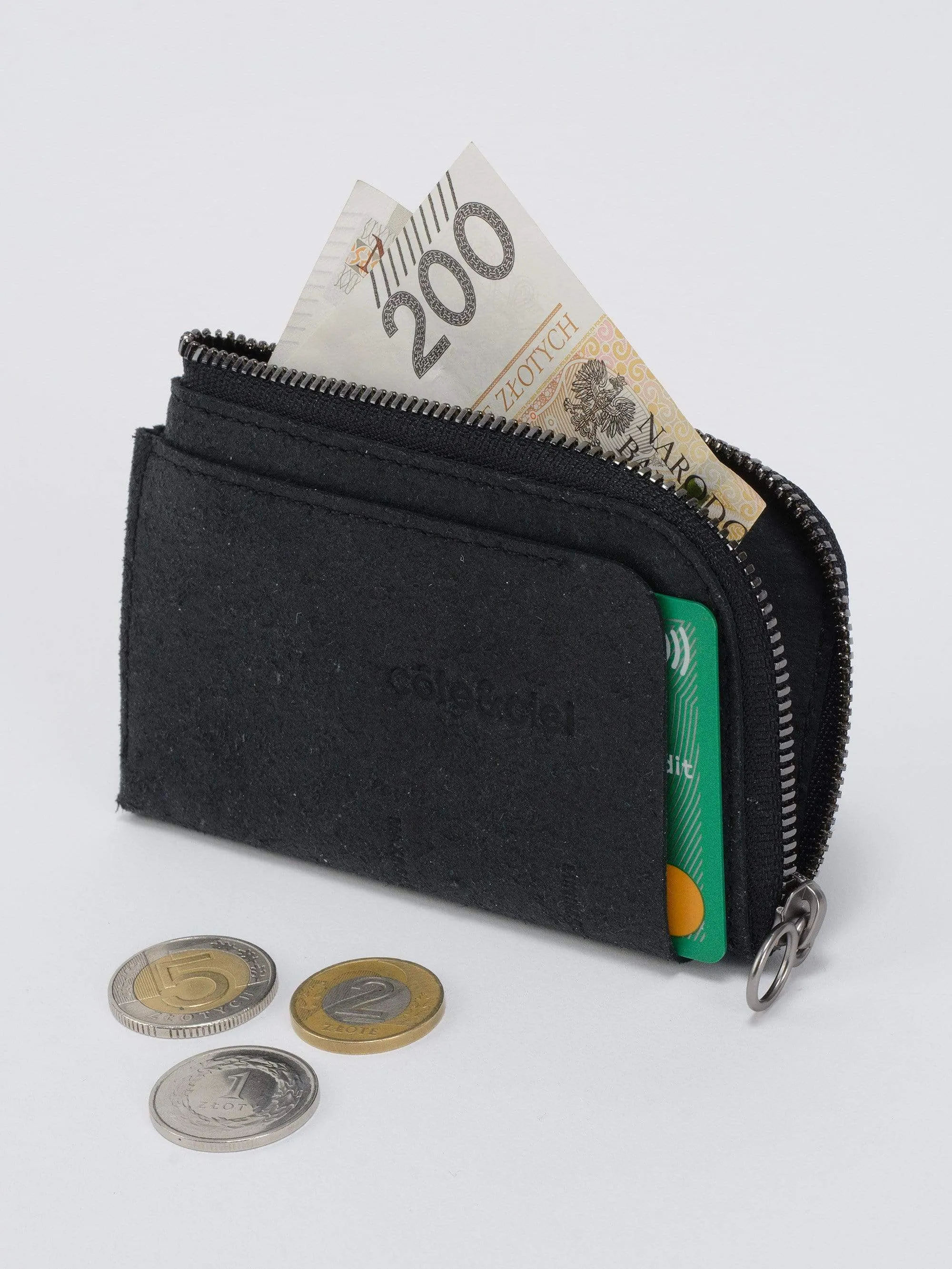 Zippered Wallet Recycled Leather